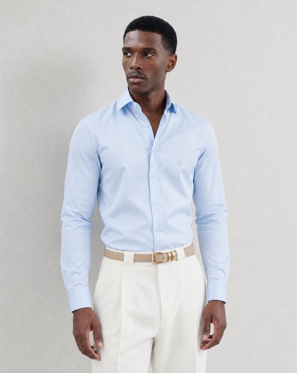Egyptian Shirt Slim Fit | Azul Claro